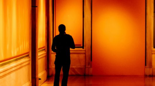 Orange Hallway Figure