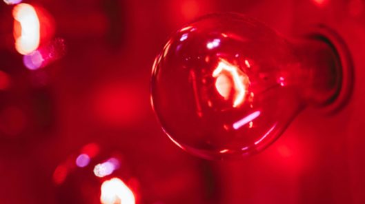 Abstract Red Lightbulbs Image