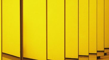 Abstract yellow image of mirrors