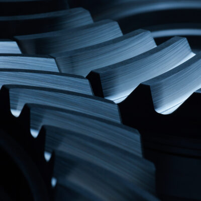 Close Up Of Cock Wheels With Blue Light