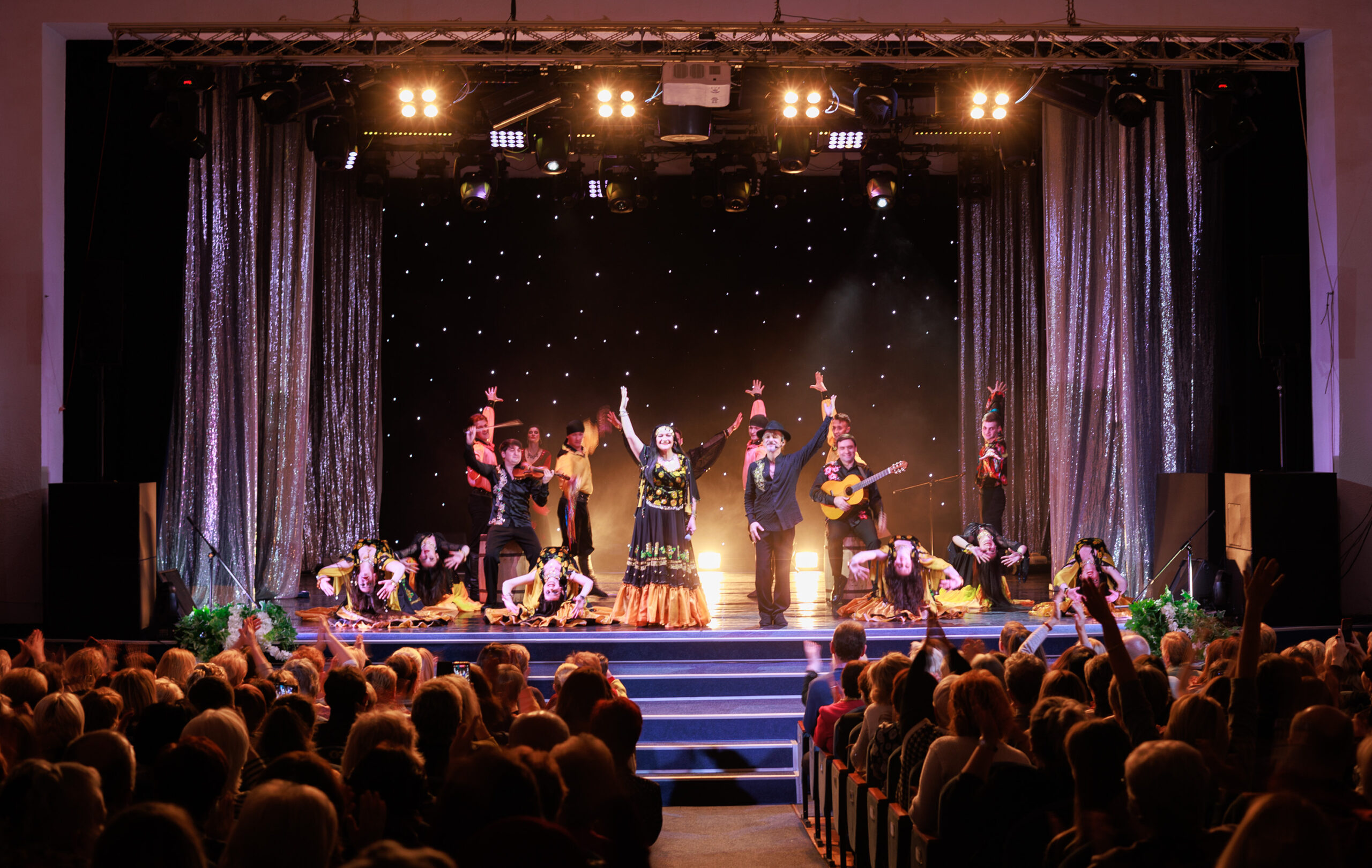 A Collective Of Musicians, Singers And Dancers In Gypsy Costumes