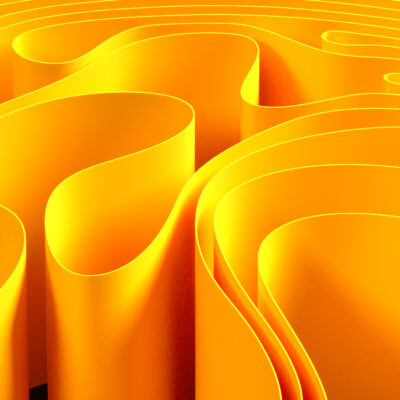 Abstract Folded Paper Effect. Bright Colorful Yellow Background.