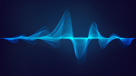 Abstract Digital Green Blue Equaliser, Sound Wave Pattern Element